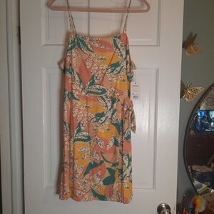 Nine West Multicolor Leaf Print Mini Dress